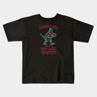 Sharp Dressed Bigfoot Kids T-Shirt